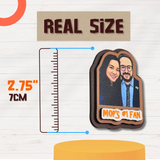 Personalized Fridge Magnet, Custom Photo Magnets with Picture and Text,  Family Magnet for Refrigerator, Custom Gift for Couples, Wedding - Kase 4U Store