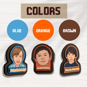 Custom Wooden Fridge Magnet With Picture and name - Single Person - Kase 4U Store