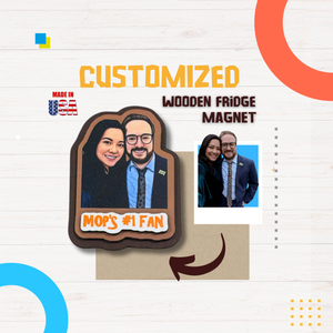 Personalized Fridge Magnet, Custom Photo Magnets with Picture and Text,  Family Magnet for Refrigerator, Custom Gift for Couples, Wedding - Kase 4U Store