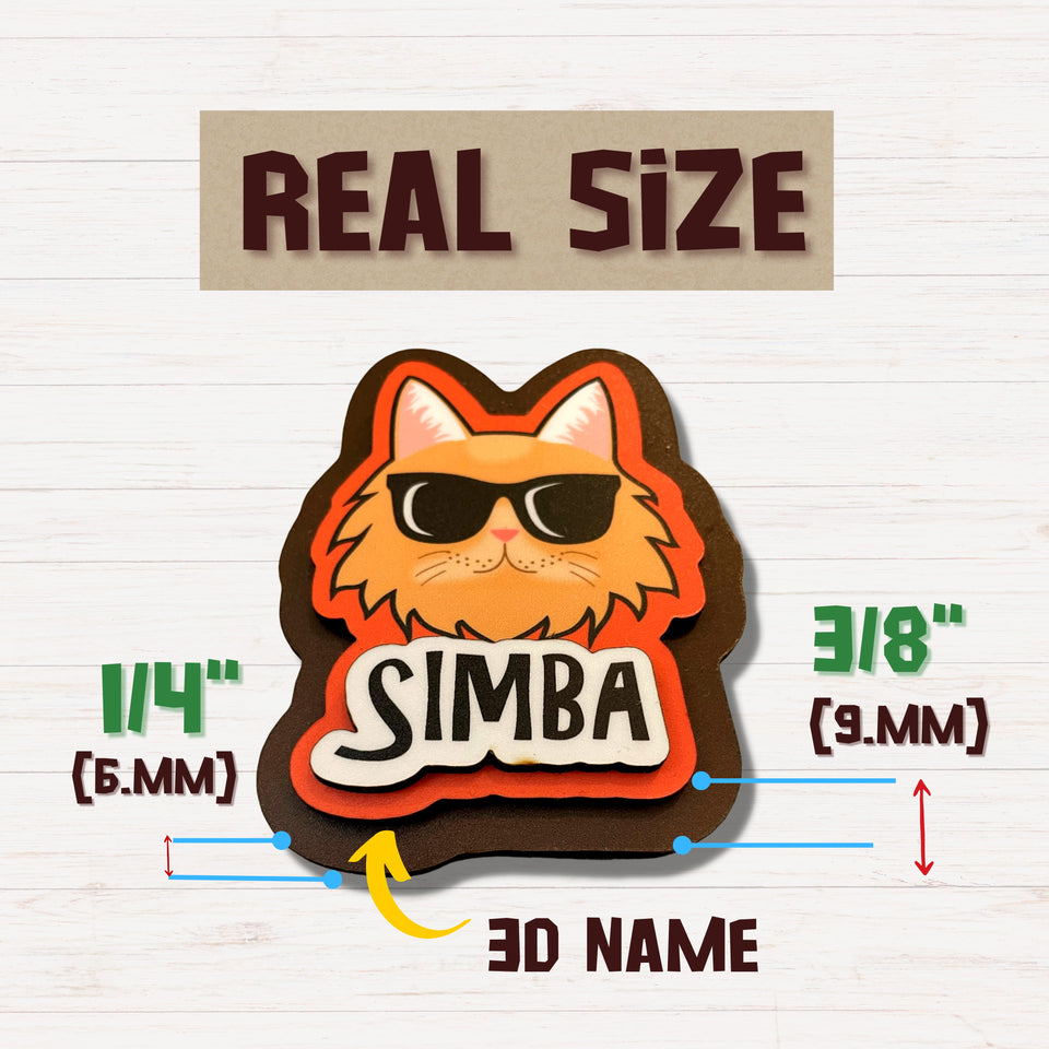 Custom Wooden Fridge Magnet With Picture and name - Cats - Kase 4U Store